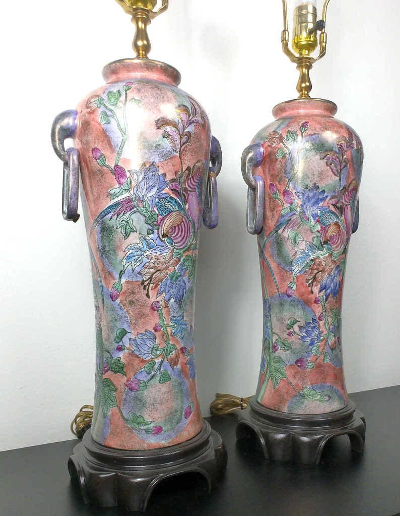 Japanese Lamps Ginger Jar Lamps Chinoiserie Chic Grand Etsy