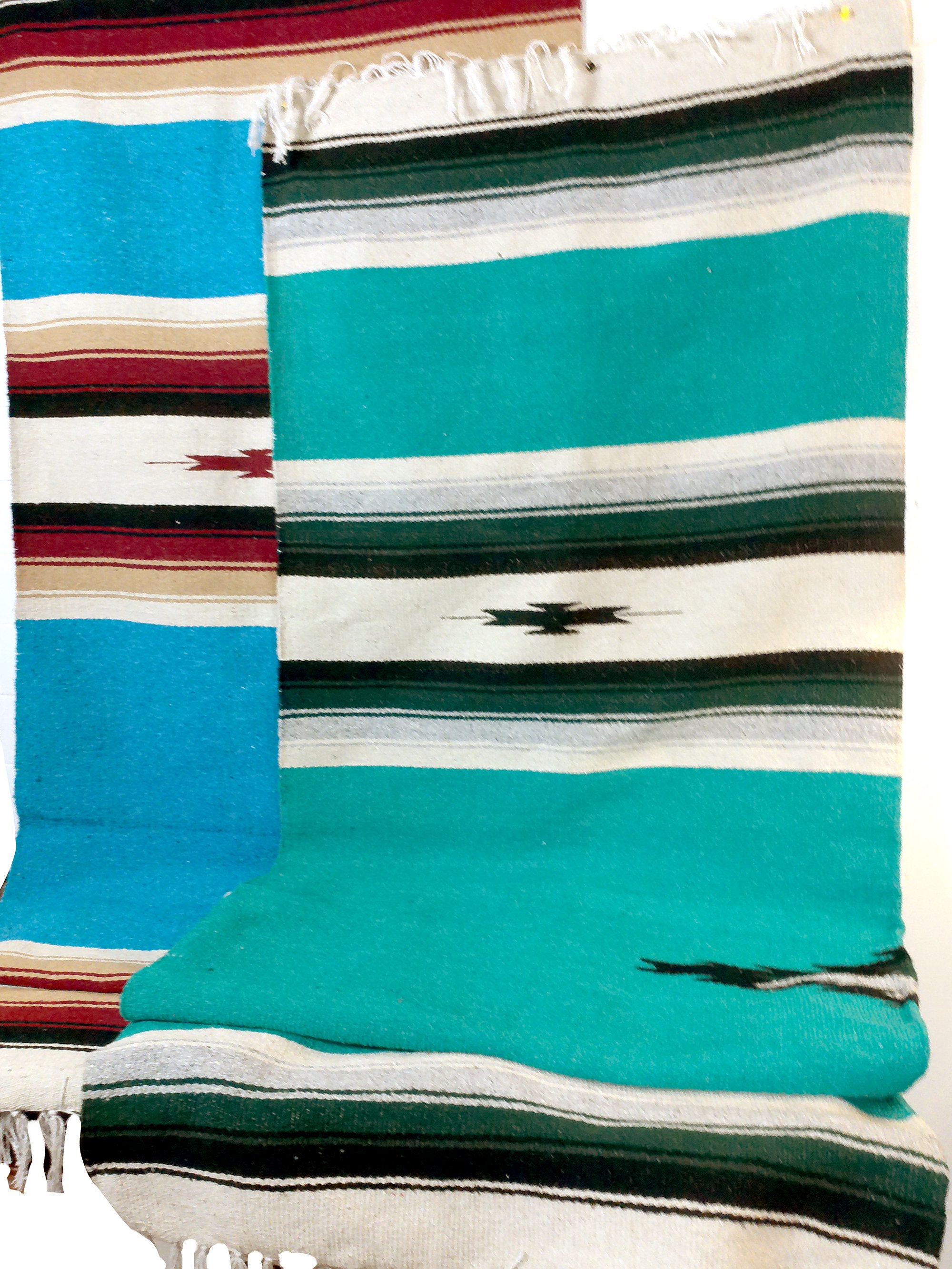Ancienne Couverture De Selle Indigène Navajo - Fait Main