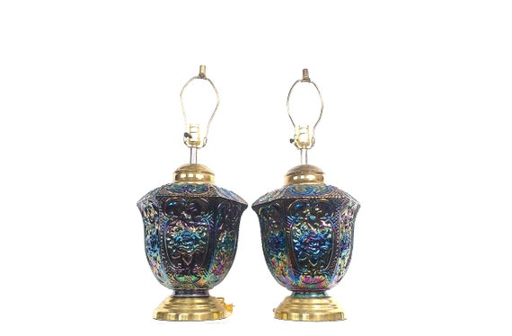 Set Of 2 Golden Waffle Table Lamps Set Of 2 Golden Waffle Table Lamps