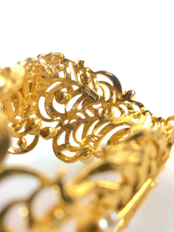 Authentic Elsa Schiaparelli Antique Bangle, Gold … - image 7