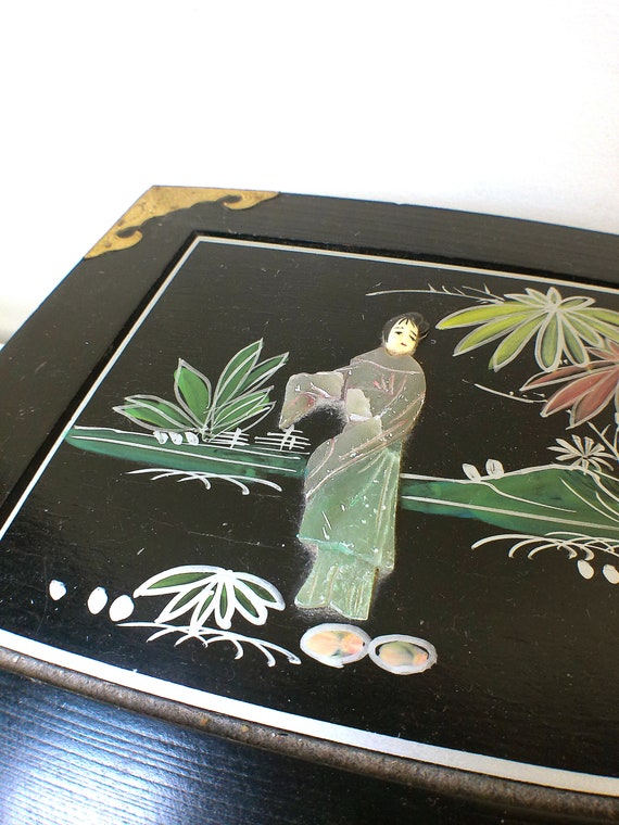 Japanese Antique Extra Large Hand Painted Mother … - image 4