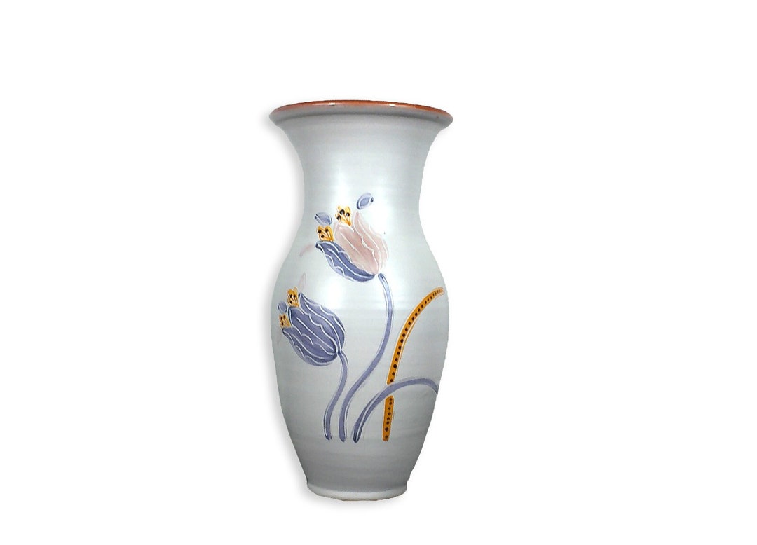 Antique HMV / Hungary Majolica Varoslodi Signed Ceramic Vase
