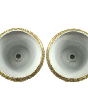Antique 12" Pair Of Royal Vienna Porcelain Urns, Angelica Kauffman, Gilt, Rococo Decor image 9
