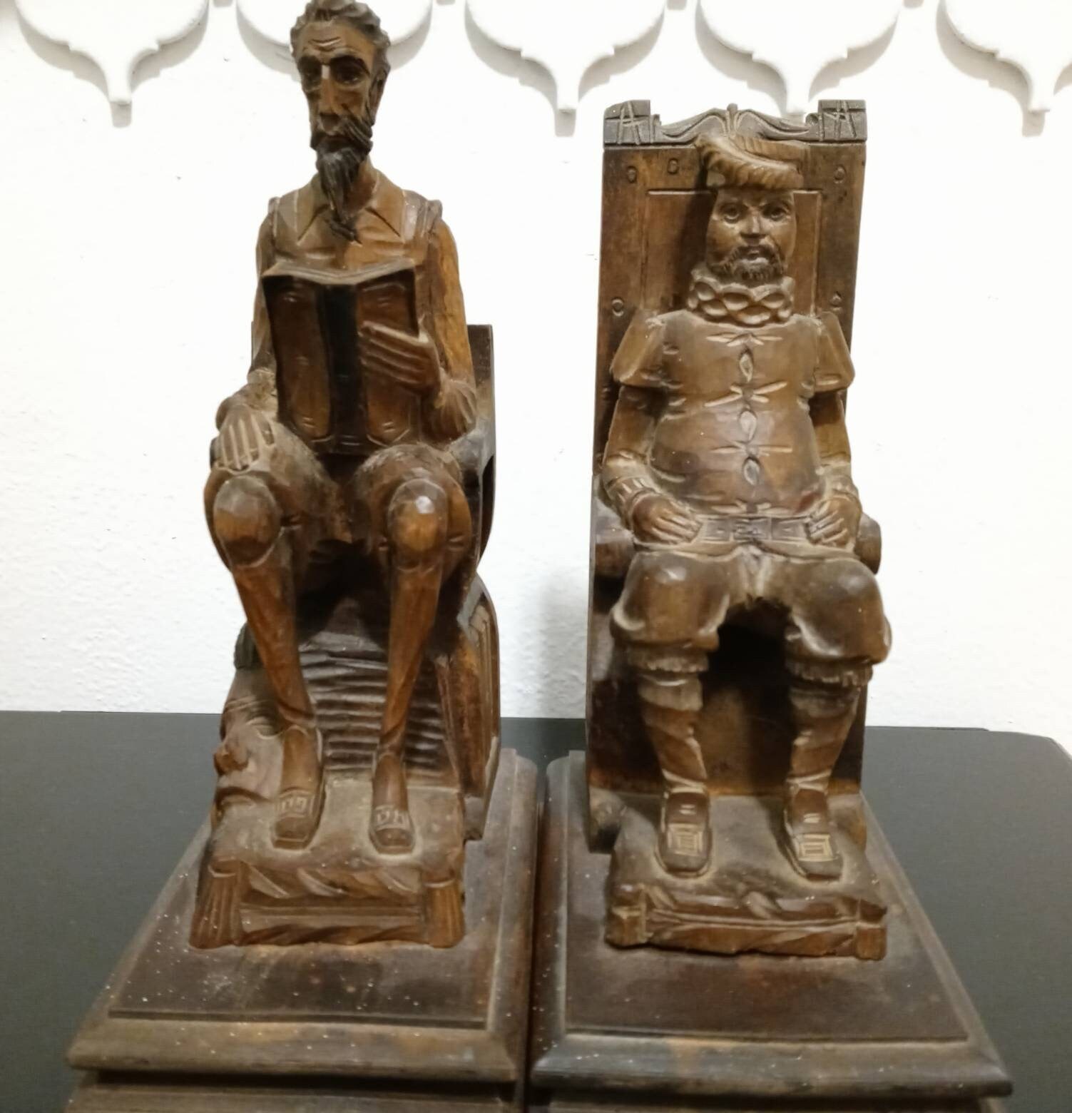 Spanish Bookends Don Quixote and Sancho Panza Midcentury Etsy