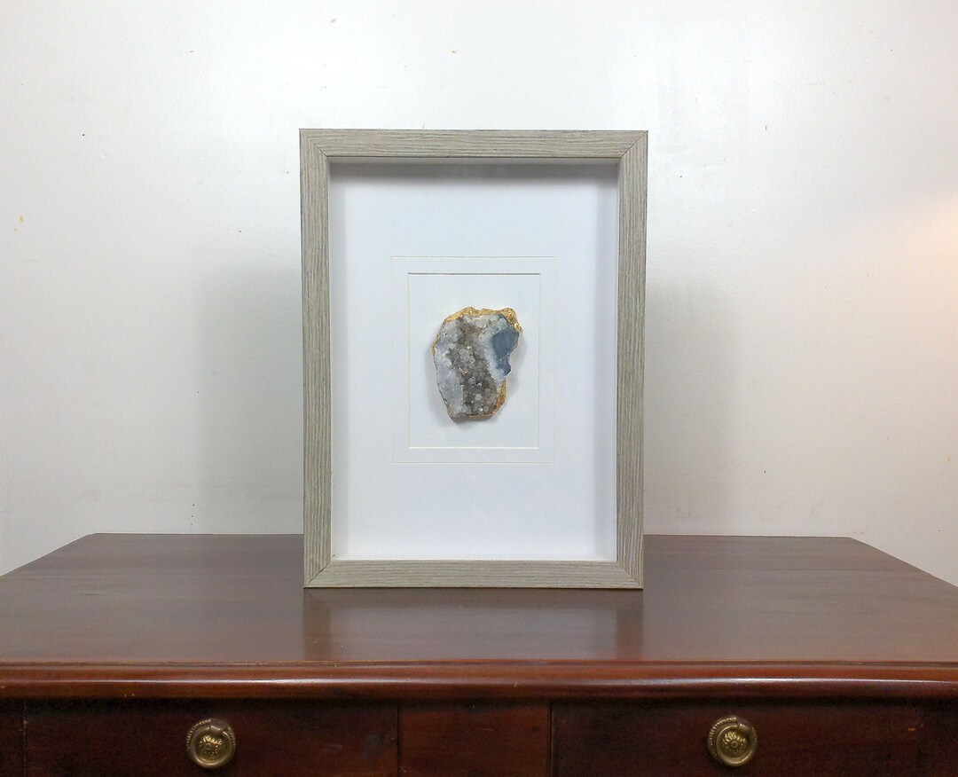 Geode Shadow Box Agate Home Decor Crystal Art Framed Quartz Etsy
