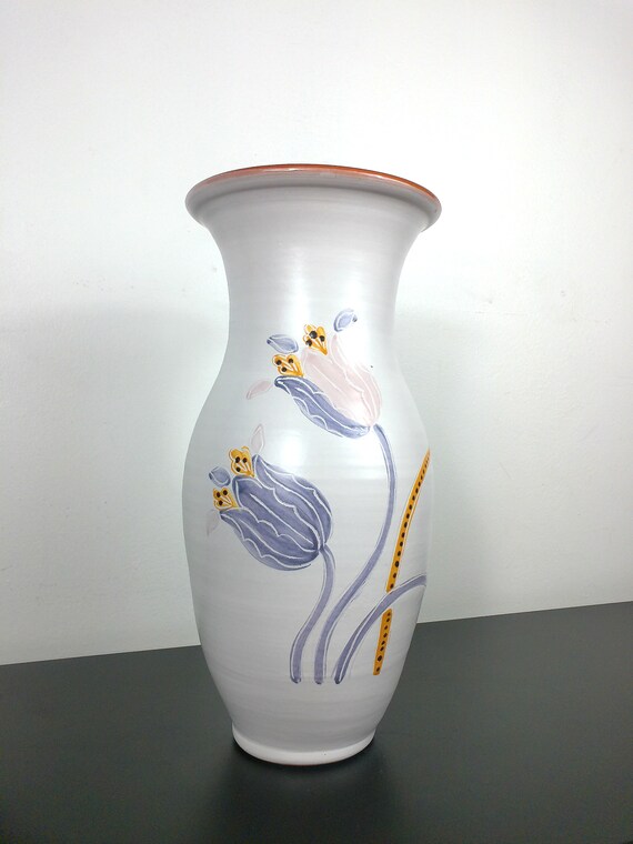 Antique HMV / Hungary Majolica Varoslodi Signed Ceramic Vase