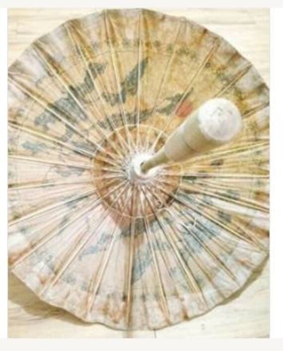 Japanese Crane Oil Paper Umbrella Wax Paper Umbrella Gem