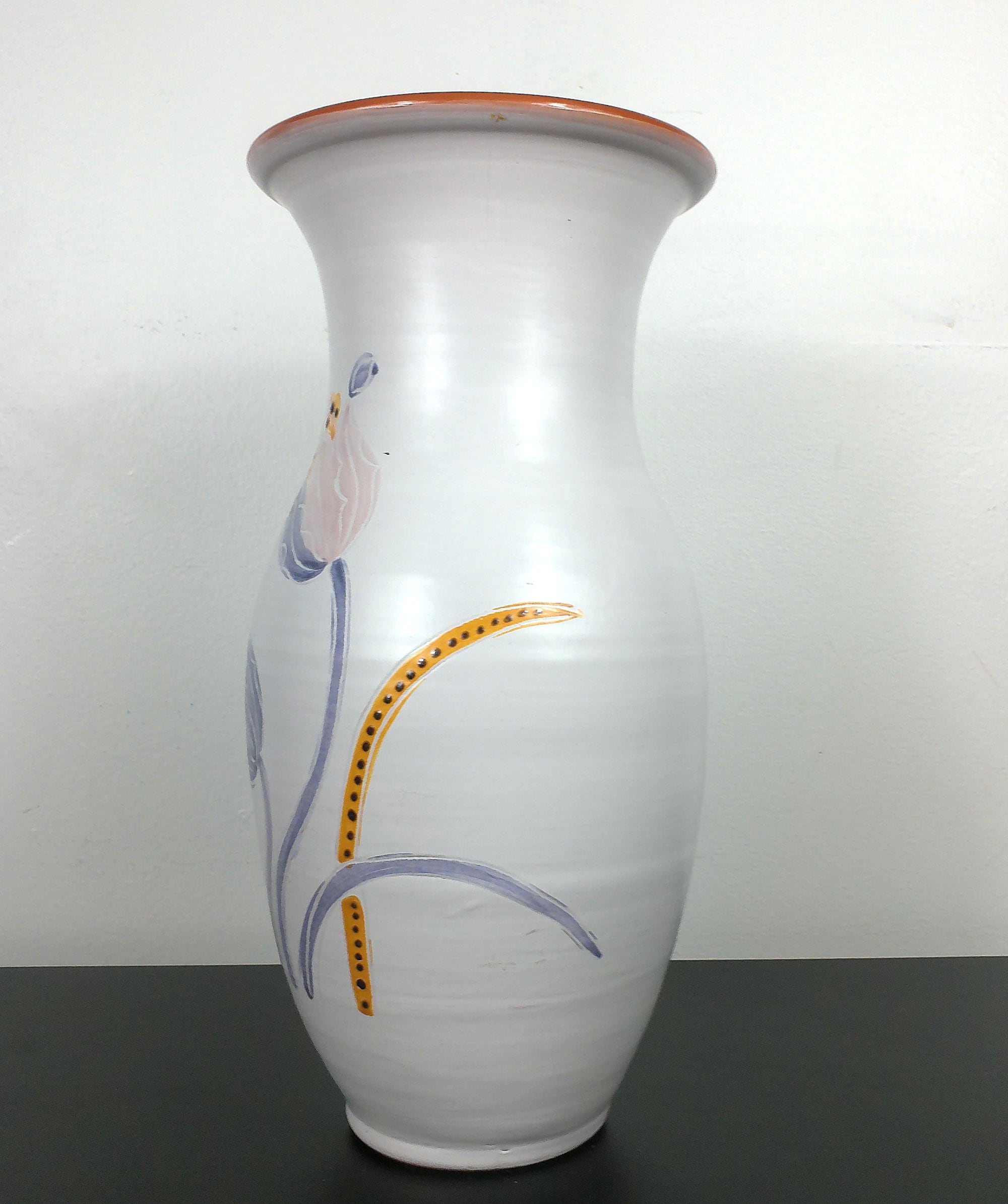 Antique HMV / Hungary Majolica Varoslodi Signed Ceramic Vase