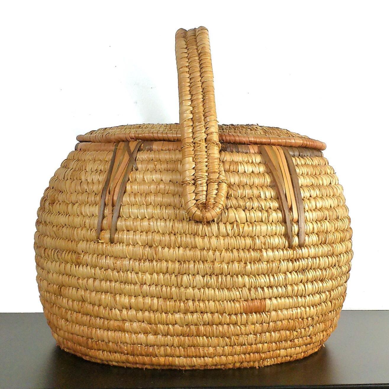 Antique Native American Mission Basket, Southwestern Decor