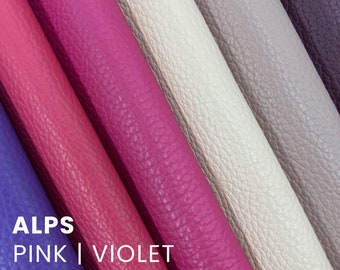 Alps Leather Hide ( Pink | Violet ) Hide (~20 SqFt) | REAL Italy Pebble TOPGRAIN LEATHER