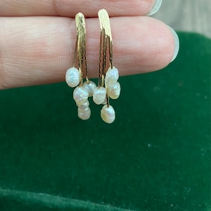 14k pearl drop earrings