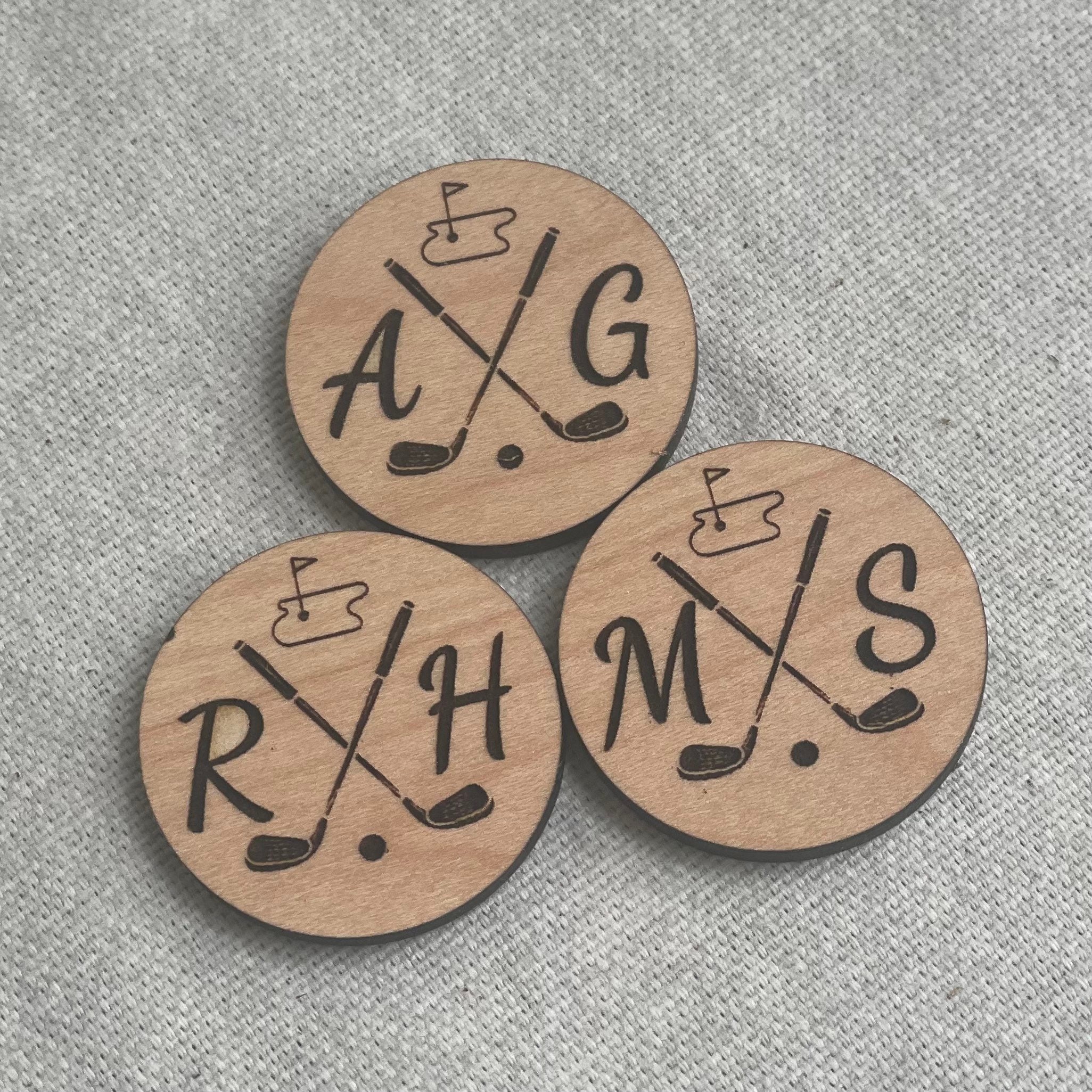 3 Custom Golf Ball Markers, Set of 3, 1.5 In.