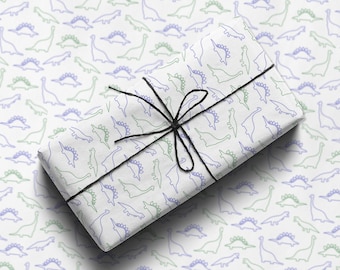 Dinosaurs Gift Wrap Sheets | Eco Friendly Wrapping Paper | Recyclable Packaging