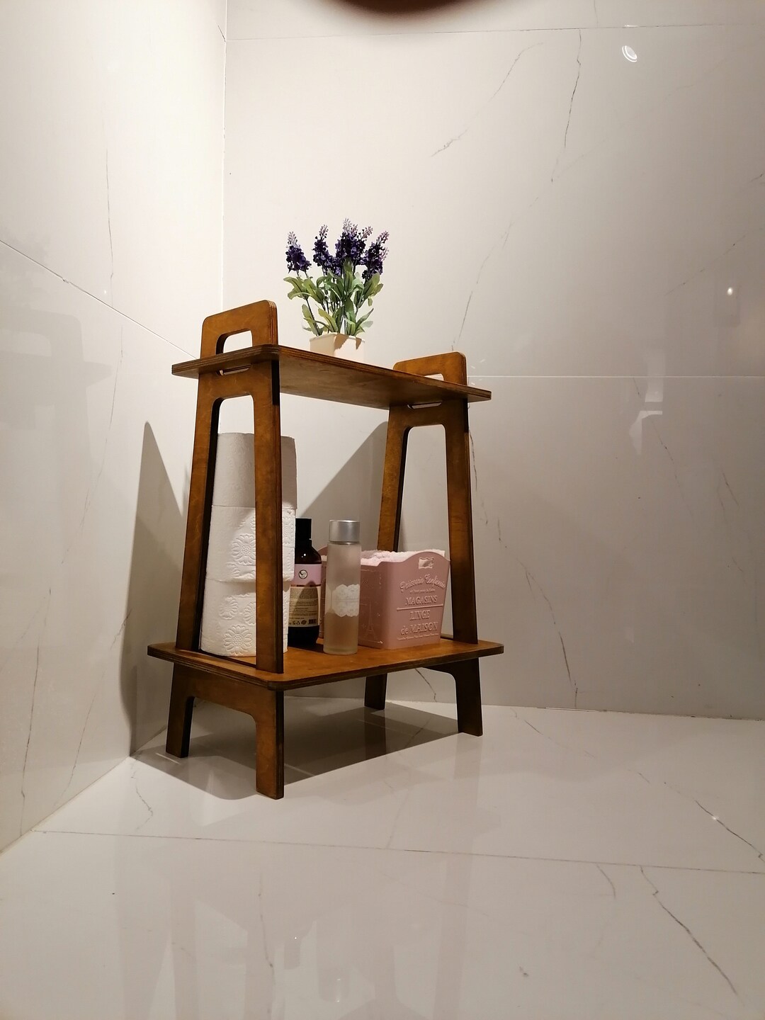 Bathroom Storage, Modern Entryway Bench, Bathroom Organizer, Wooden ...