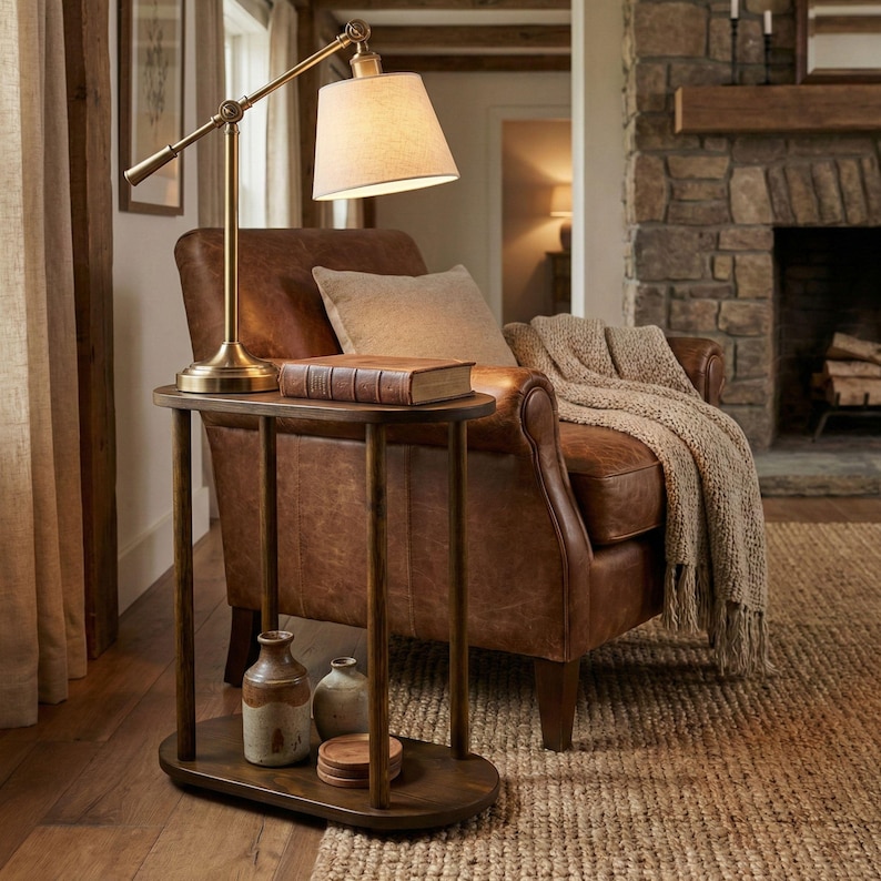 Solid Wood Narrow Side Table

Slim Living Room Two Tier End Table | Space Saver Coffee Table Organizer

Bring warmth, simplicity, and functionality into your living space with this handmade solid wood narrow side table.
Designed for modern homes and small spaces, this slim end table fits perfectly next to sofas, couches, or beds. ✨

Minimalist design meets everyday practicality.