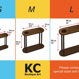 Solid Wood Narrow End Side Table, Space Saver Slim Two Tier Coffee Table Storage image 3