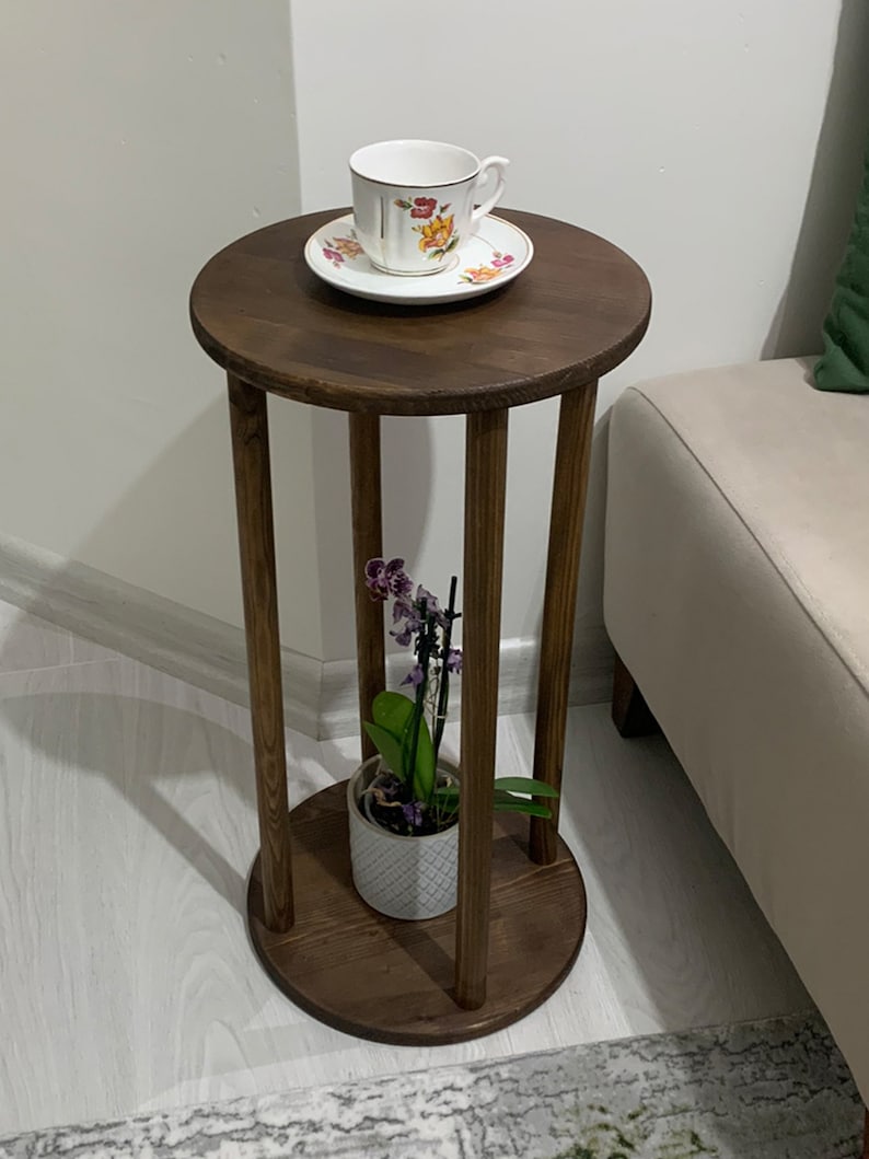 Oval side Table, Narrow Side Table with storage, solid wood Side Table for livingroom, Minimalist coffee Table, coffee Table image 3