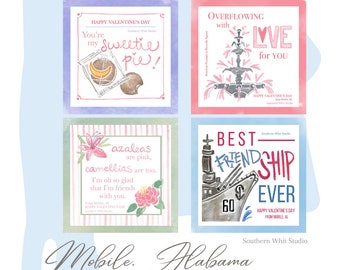 Punny Valentines | Hometown Edition (Mobile, Alabama) | Printable Valentines | Digital Download