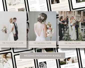 CANVA Photographer Client Guide Bundle, Wedding Photography Client Guide with Content, Client Engagement Session Style Guide, Pricing Guide