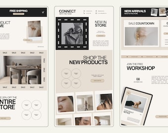Modern Email Newsletter Template: Canva Editorial Design (Digital Download)