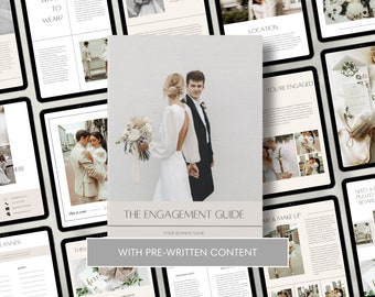 CANVA Modern Client Engagement Session Style Guide with Content, Pre-written Couples Session Guide, What to Wear, Editable Magazine Template