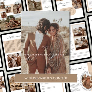 CANVA Boho Client Engagement Session Style Guide with Content, Modern Pre-written Couples Session Guide, Editable Magazine Template