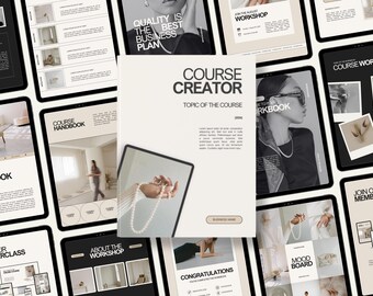 Canva Workbook Template: Coaching & Course Creation (110 Pages)