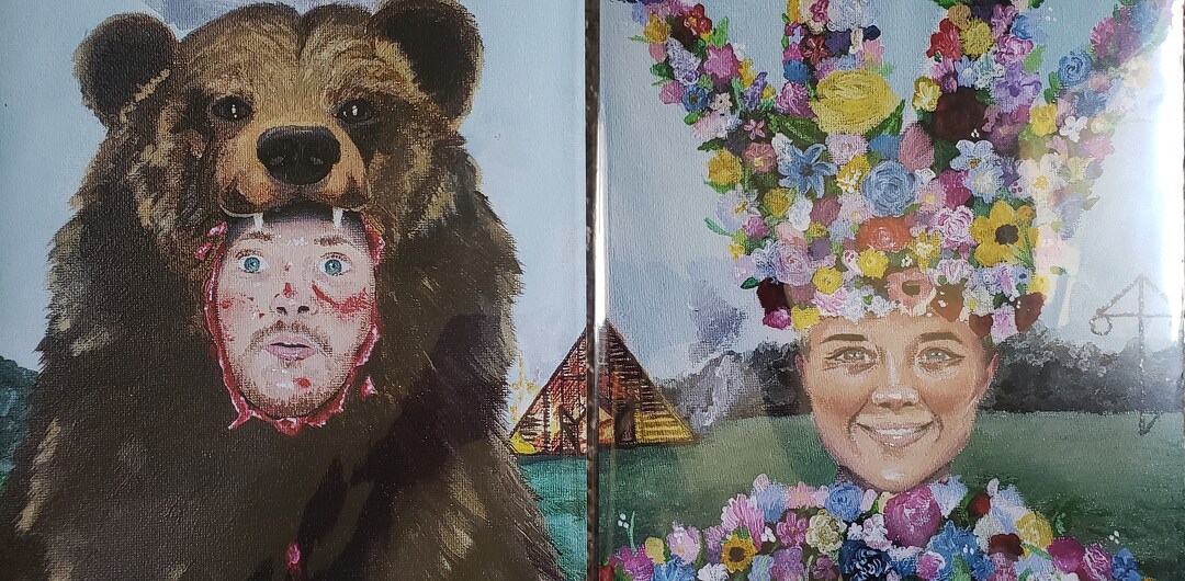 A24 Midsommar May Queen and Christian in Bear Prints 2 Piece Etsy