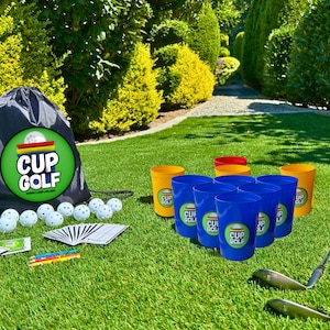 Golf Gift | CUP GOLF Chipping Game | Indoor/Outdoor Lawn Game | Ages 8+ | 1-4 Players | The Perfect Gift for Any Golfer!