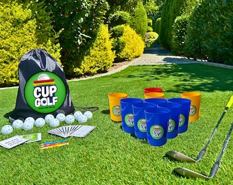 Golf Gift | CUP GOLF Chipping Game | Indoor/Outdoor Lawn Game | Ages 8+ | 1-4 Players | The Perfect Gift for Any Golfer!