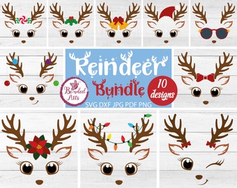 Paquete de renos navideños SVG / Lindas astas de reno clip art - Etsy México Paquete de renos navideños SVG / Lindas astas de reno clip art - Etsy México
