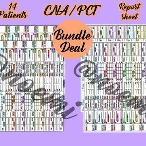 Peut inclure: Un lot imprimable pour les aides-soignants certifiés (AS) et les techniciens en soins aux patients (TSP). Le lot comprend 14 feuilles de rapport de patients, chacune avec une grille pour enregistrer les signes vitaux, les médicaments et d'autres informations sur les patients. Les feuilles de rapport sont intitulées "Feuille de rapport AS/TSP" et "Lot d'offres".