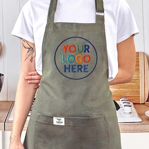 Custom Logo Apron - Embroidered and Printed Design
