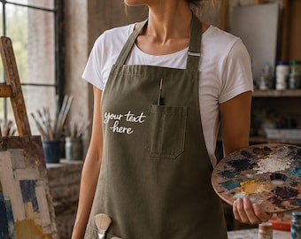 Personalized Art Smock, Painting Apron, Custom Teacher Workwear