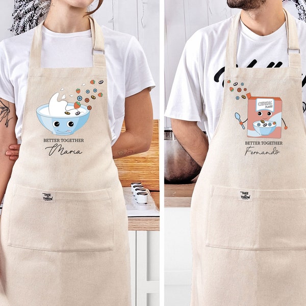 Handmade Matching Aprons for Kids and Adults - Unique His and Hers Aprons - Funny Gift for Him and Her