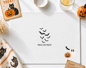 Custom Halloween Table Mats - Personalized Washable Placemats