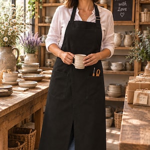 Pottery Apron - Heavy Woven Cotton, Cross Front Design for Ceramic Studio Work - 11 Colors