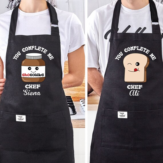 Personalized Matching Couple Apron Set Perfect Christmas Gift for Couples Who Love Baking Together Etsy