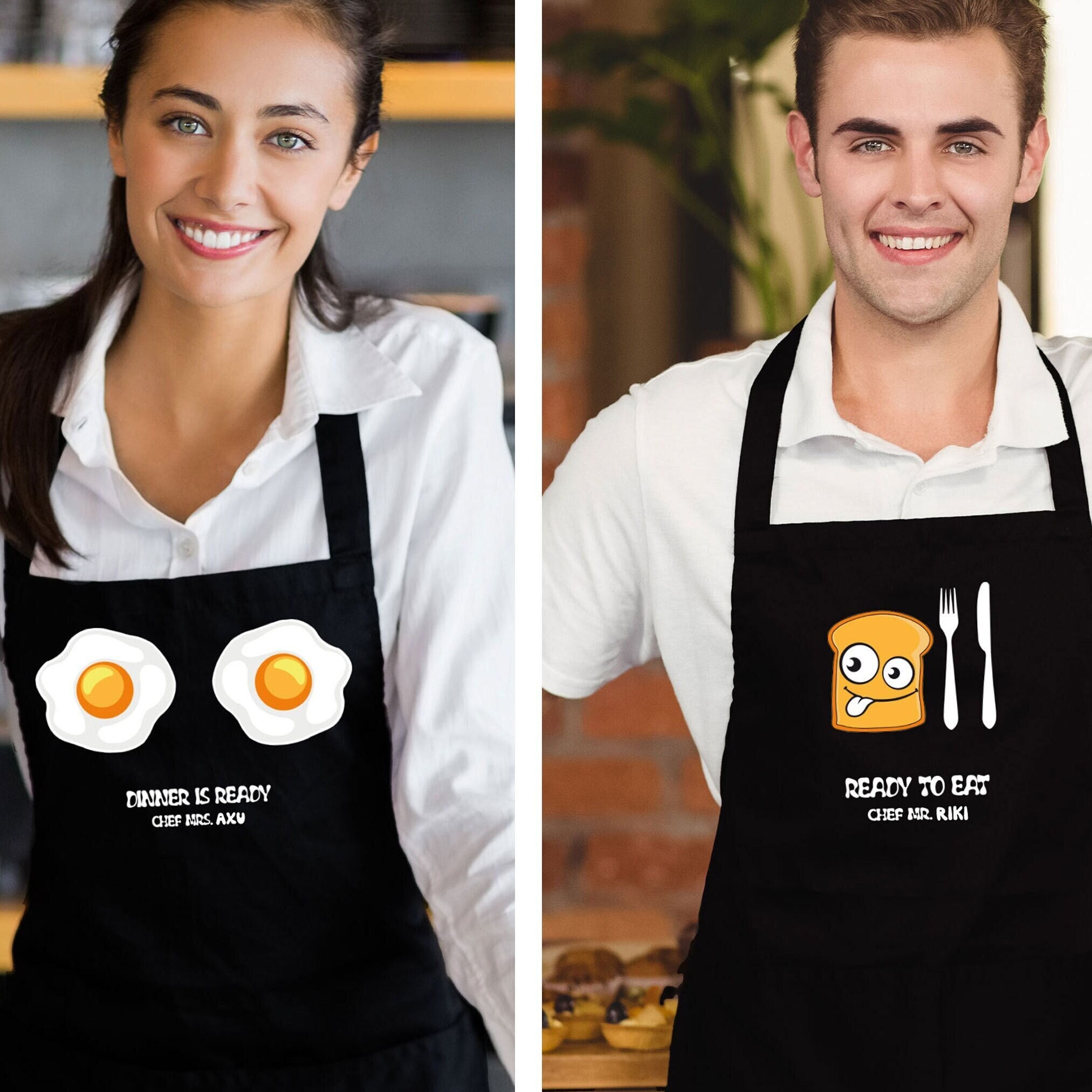 Discover Personalized キッチン ベーキング カスタムエプロン Custom Kitchen Apron