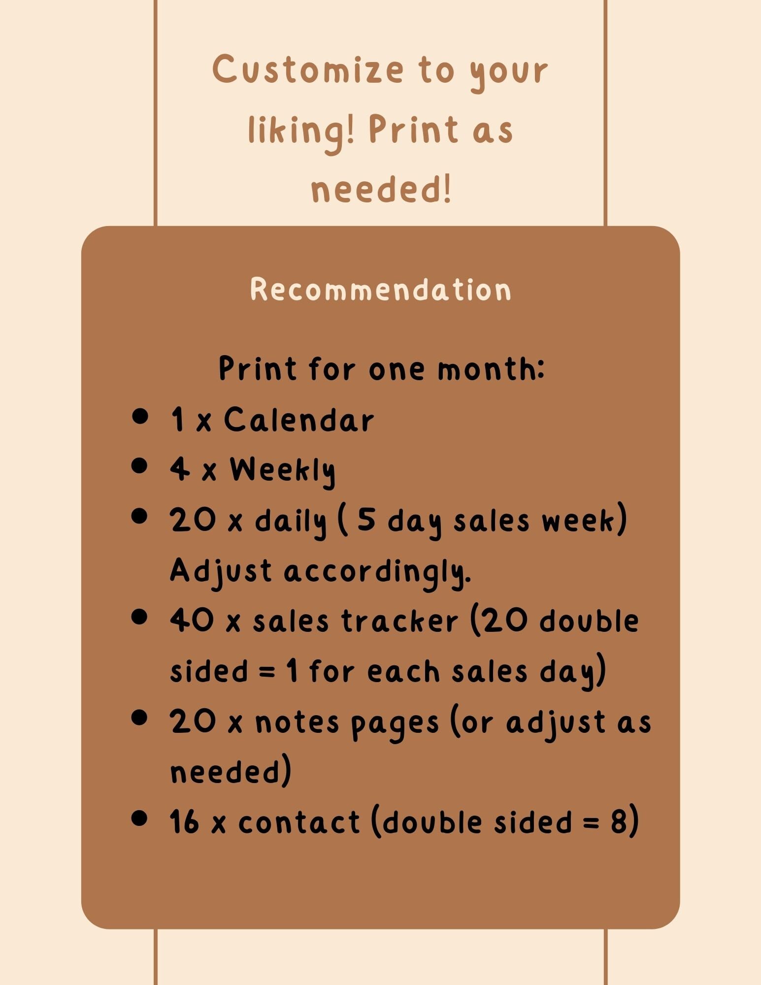 Customizable Sales Notebook 3 Ring Notebook Sales Print Out - Etsy