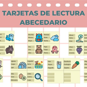 27 Reading Cards, Spanish, Catalan, Alphabet, Literacy, Printable for Kids, Homeschooling, Digital Download, Activities