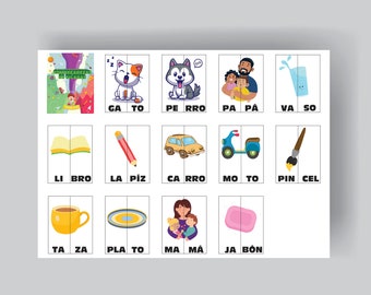 Silbenrätsel für Vorschulkinder – Mehr als 10 Blatt Kindergartenmaterial