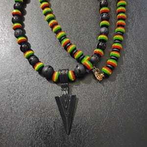 Arrow Head Rasta Necklace