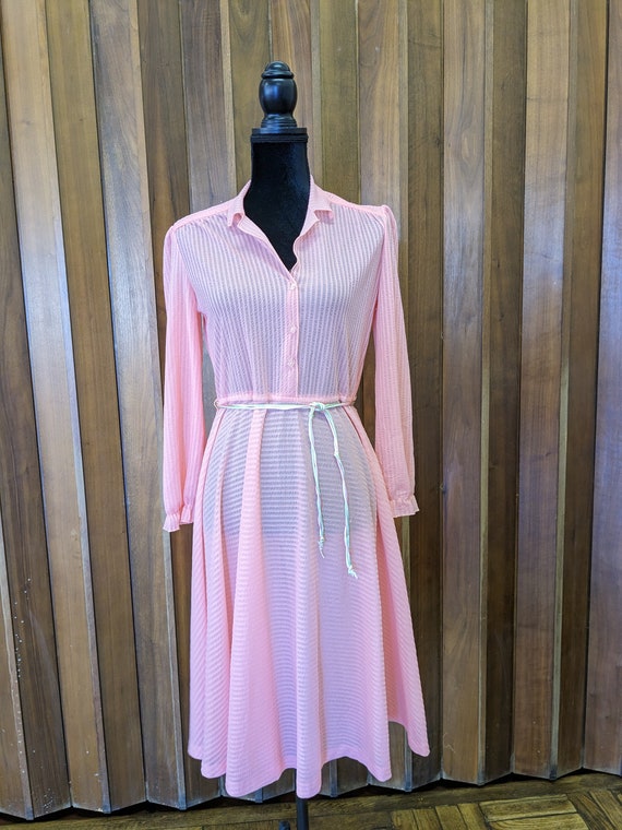 Peach late 70's-early 80's dress