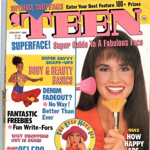 Teen Magazine - January 1989 -- FULL Vintage Magazine PDF - Digital Product