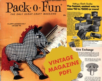 Pack-O-Fun Aug-Sept 1973 Craft Magazine PDF - Digital Product