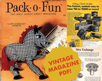 Pack-O-Fun Aug-Sept 1973 Craft Magazine PDF - Digital Product
