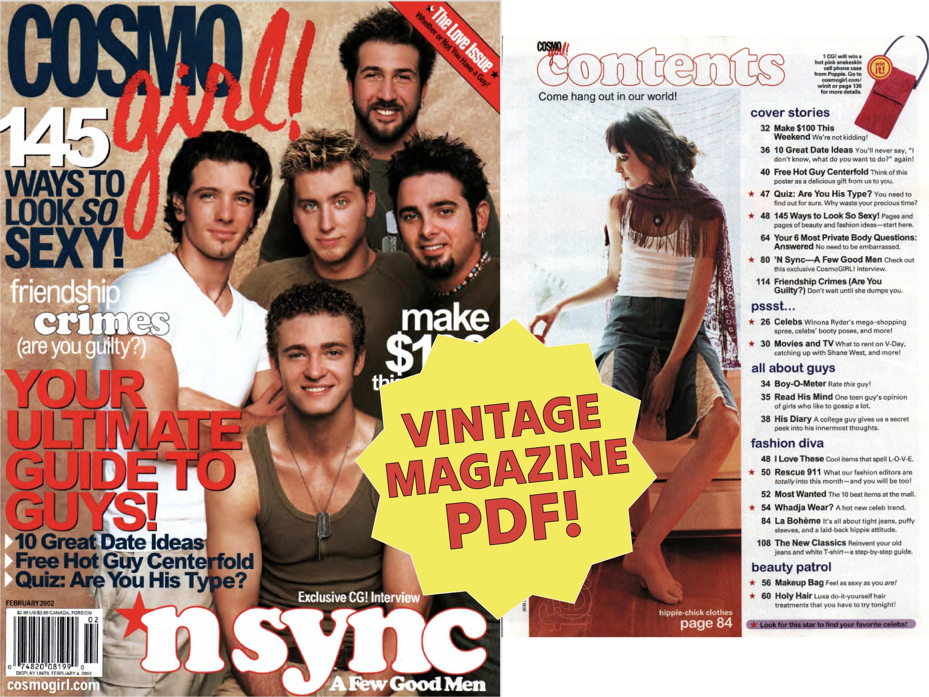 Cosmo Girl - Feb 2002 -- FULL Vintage Magazine PDF - Digital