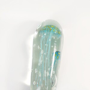 Sean O'Donoghue Glass 'Jellyfish, Double Large Paperweight in Teal Collectable Glass Australian image 4