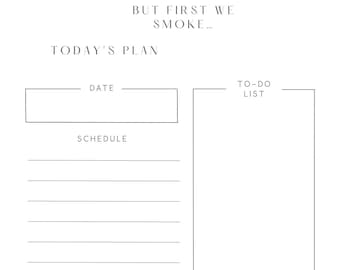 Wake and Bake Daily Planner Template - 6X9 - 100 Pages - Personal Daily Planner Template - Stoner Planner Template KDP READY PDF